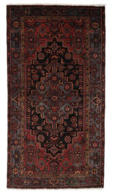 Hamadan Rug 126X230 Black/Dark Red Wool, Persia/Iran Carpetvista