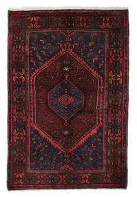 Tappeto Orientale Zanjan 127X196 Nero/Rosso Scuro (Lana, Persia/Iran)