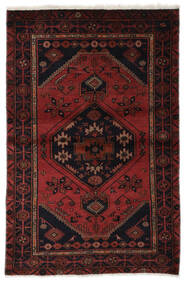 Zanjan Teppich 127X195 Schwarz/Dunkelrot Wolle, Persien/Iran Carpetvista