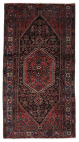 137X260 Zanjan Teppe Orientalsk Svart/Mørk Rød (Ull, Persia/Iran)