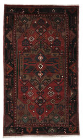 絨毯 ザンジャン 125X214 ブラック/ダークレッド (ウール, ペルシャ/イラン)
