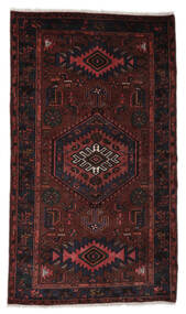 Hamadan Rug 135X230 Black/Dark Red Wool, Persia/Iran Carpetvista