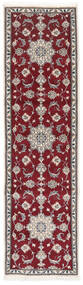  Persian Nain Rug 78X292 Dark Red/Brown Carpetvista