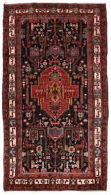 Alfombra Oriental Nahavand 165X295 De Pasillo Negro/Rojo Oscuro (Lana, Persia/Irán)