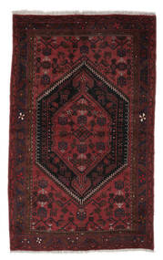 131X210 絨毯 オリエンタル ハマダン ブラック/ダークレッド (ウール, ペルシャ/イラン) Carpetvista