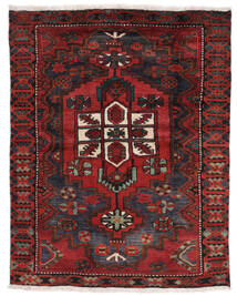 Tapete Oriental Hamadã 151X187 Preto/Vermelho Escuro (Lã, Pérsia/Irão)