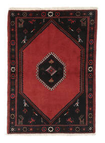 Klardasht Teppe 107X150 Svart/Mørk Rød Ull, Persia/Iran Carpetvista