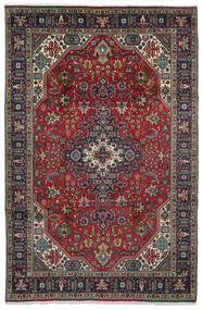  204X310 Tabriz Teppe Svart/Mørk Rød Persia/Iran Carpetvista