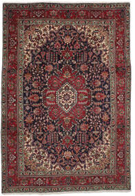  Oriental Tabriz Rug 204X300 Black/Dark Red Wool, Persia/Iran Carpetvista