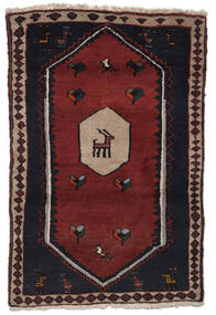 74X113 絨毯 クラルダシュト オリエンタル ブラック/ダークレッド (ウール, ペルシャ/イラン) Carpetvista