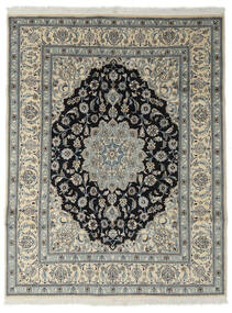 絨毯 ナイン 190X250 ダークグレー/グリーン (ウール, ペルシャ/イラン)