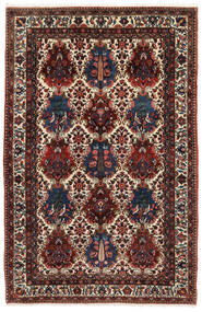 150X245 Bachtiar Teppich Orientalischer Schwarz/Dunkelrot (Wolle, Persien/Iran) Carpetvista