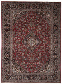 Tapis D'orient Kashan 293X392 Noir/Rouge Foncé Grand (Laine, Perse/Iran)