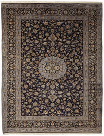  Perzisch Keshan Vloerkleed 285X370 Zwart/Bruin Groot (Wol, Perzië/Iran)