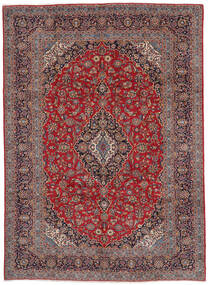 246X335 Χαλι Keshan Ανατολής Σκούρο Κόκκινο/Καφέ (Μαλλί, Περσικά/Ιρανικά) Carpetvista