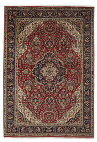  Orientalsk Tabriz Tæppe 200X290 Sort/Brun Uld, Persien/Iran Carpetvista
