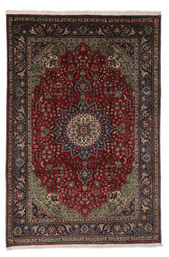 絨毯 タブリーズ 209X307 ブラック/茶色 (ウール, ペルシャ/イラン)