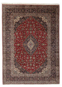 250X340 絨毯 カシャン オリエンタル ブラック/茶色 大きな (ウール, ペルシャ/イラン) Carpetvista