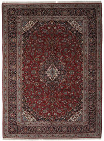  Persischer Keshan Teppich 283X385 Schwarz/Dunkelrot Großer (Wolle, Persien/Iran)