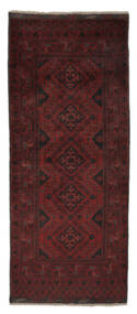 Afghan Khal Mohammadi Rug 81X200 Runner
 Black/Dark Red Wool, Afghanistan Carpetvista