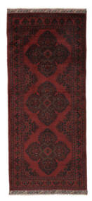 Afghan Khal Mohammadi Rug 83X189 Runner
 Black/Dark Red Wool, Afghanistan Carpetvista
