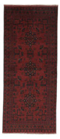 Afghan Khal Mohammadi Rug 80X189 Runner
 Black/Dark Red Wool, Afghanistan Carpetvista