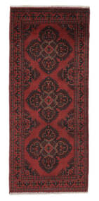 86X197 Afghan Khal Mohammadi Rug Oriental Runner
 Black/Dark Red (Wool, Afghanistan) Carpetvista