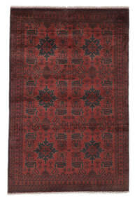 128X198 Afghan Khal Mohammadi Teppe Orientalsk Svart/Mørk Rød (Ull, Afghanistan) Carpetvista