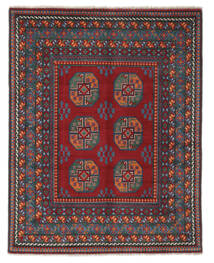  Afghan Fine Rug 148X187 Wool Dark Red/Black Small Carpetvista