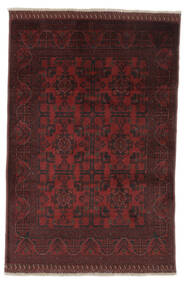 102X148 Afghan Khal Mohammadi Matot Matto Itämainen Musta/Tummanpunainen (Villa, Afganistan) Carpetvista