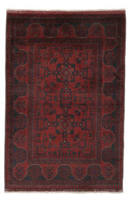 105X155 Afghan Khal Mohammadi Vloerkleed Oosters Zwart/Donkerrood (Wol, Afghanistan) Carpetvista