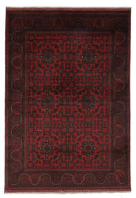  Orientalischer Afghan Khal Mohammadi Teppich 143X208 Schwarz/Dunkelrot Wolle, Afghanistan Carpetvista