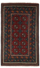  Afghan Fine Vloerkleed 97X156 Zwart/Donkerrood Carpetvista