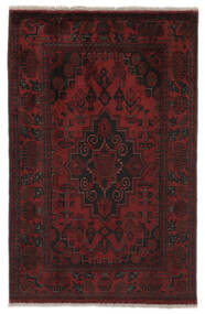 100X154 Dywan Afgan Khal Mohammadi Orientalny Czarny/Ciemnoczerwony (Wełna, Afganistan) Carpetvista