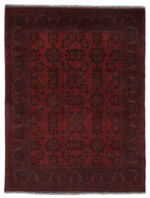 絨毯 オリエンタル アフガン Khal Mohammadi 150X199 ブラック/ダークレッド (ウール, アフガニスタン)