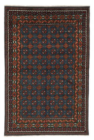 159X238 Dywan Orientalny Afgan Fine Czarny/Ciemnoczerwony (Wełna, Afganistan) Carpetvista