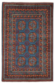  Afghan Fine Vloerkleed 164X250 Wol Zwart/Donkerrood Carpetvista
