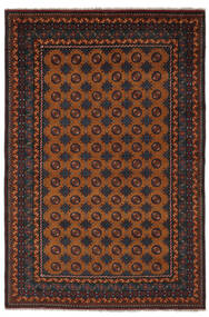 Afghan Fine Rug 201X298 Black/Brown Wool, Afghanistan Carpetvista
