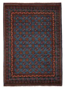  Afghan Fine Vloerkleed 168X243 Zwart/Donkerrood Carpetvista
