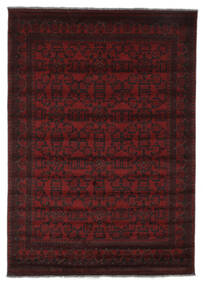 172X239 Χαλι Afghan Khal Mohammadi Ανατολής Μαύρα/Σκούρο Κόκκινο (Μαλλί, Αφγανικά) Carpetvista