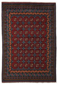 Afghan Fine Teppich 167X244 Schwarz/Dunkelrot Carpetvista