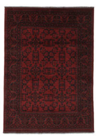 絨毯 オリエンタル アフガン Khal Mohammadi 146X200 ブラック/ダークレッド (ウール, アフガニスタン)