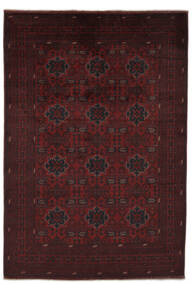 201X301 Afghan Khal Mohammadi Teppe Svart/Mørk Rød Afghanistan Carpetvista