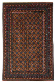 195X294 Afghan Fine Rug Black/Brown Afghanistan Carpetvista