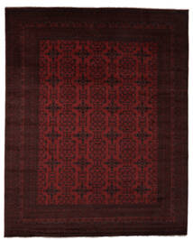 Tapete Oriental Afegão Khal Mohammadi 306X388 Preto/Vermelho Escuro Grande (Lã, Afeganistão)