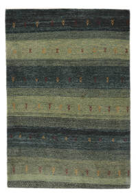 絨毯 ペルシャ ギャッベ ペルシャ 103X150 ブラック/ダークグリーン (ウール, ペルシャ/イラン)