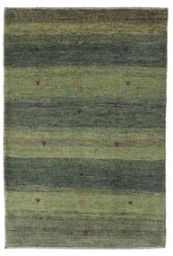  100X144 Striped Shaggy Rug Small Gabbeh Persia Wool, Carpetvista