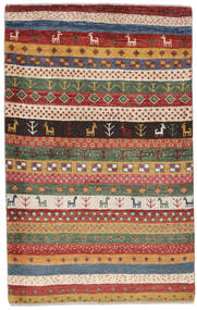Gabbeh Persisch Teppich 86X135 Dunkelrot/Braun Wolle, Persien/Iran Carpetvista