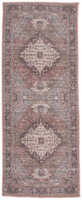  80X200 Medallion Washable Small Farah Oriental Rug - Burgundy Red/Cream White