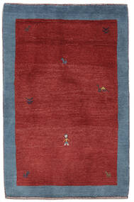 絨毯 ギャッベ ペルシャ 82X126 ダークレッド/ダークブルー (ウール, ペルシャ/イラン)